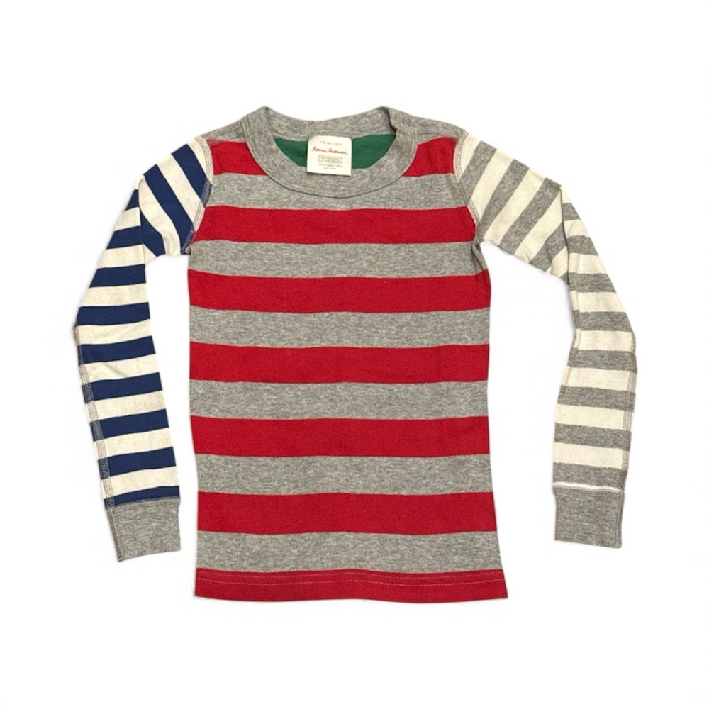 Hanna Andersson Striped Long Sleeve PJ Top Size 5